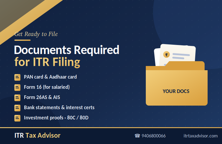 Documents Required ITR Filing 740x480