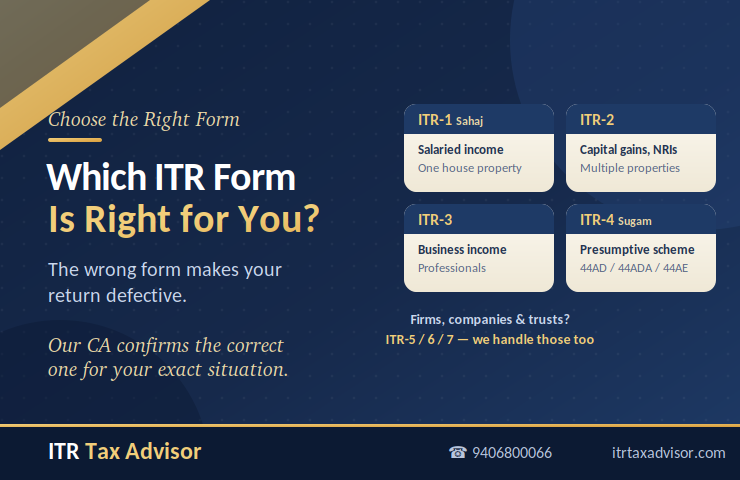 Which ITR Form Is Right 740x480