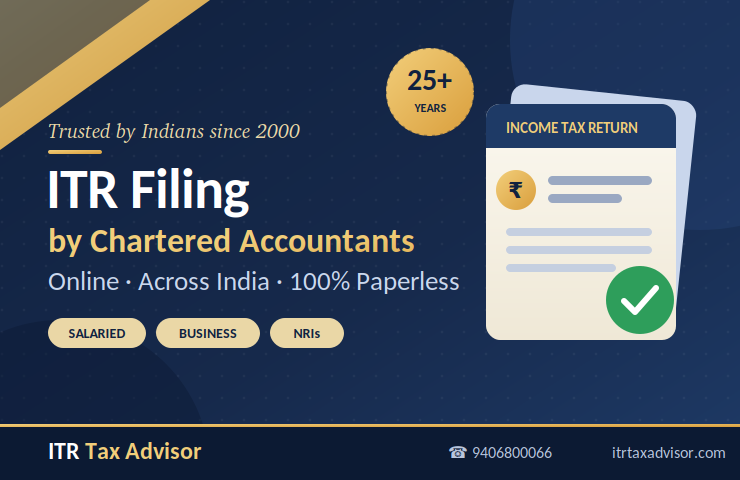 itr filing services by ca in india itrtaxadvisor.com